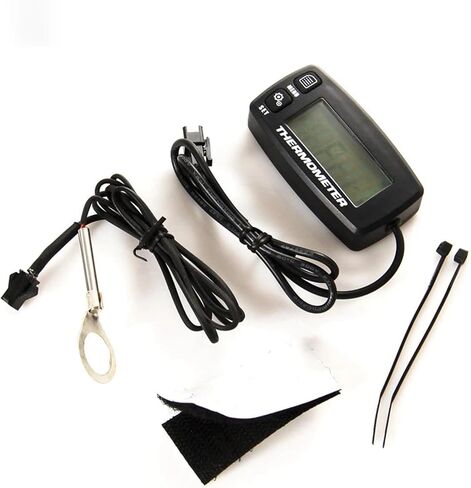 مقياس درجة حرارة محرك محرك LCD الرقمي تنبيه درجة الحرارة الزائدة مع المستشعر RL-TS002 لدراجة نارية Dirtbike ATV in Saudi Arabia