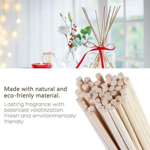30 PCS Wood Rattan Reed Sticks ، عصي Respuser Ress ، وموزع الزيت العطري ، وموزع العطائر في المنزل للمنزل ، والمكتب ، ديكور الزفاف in Saudi Arabia