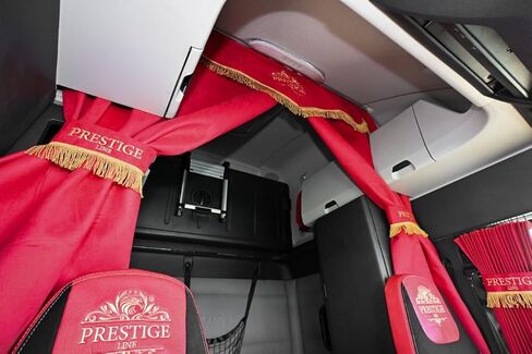 Freightliner Cascadia gen.3 (2018- الحالي) ستائر نوم الشاحنة برستيج لاين باللون الأسود in Kuwait