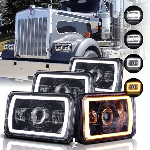5x7 7x6 H6054 LED Headlights DOT Approved Hi/Low Sealed Beam H6052 H5054 Rectangular Head Light 2PCS 45W for XJ YJ MJ Toyota Tacoma Ford Probe Truck Van Sedans in Saudi Arabia