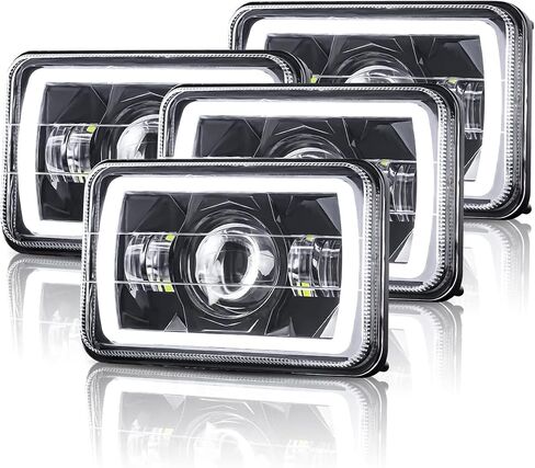 5x7 7x6 H6054 LED Headlights DOT Approved Hi/Low Sealed Beam H6052 H5054 Rectangular Head Light 2PCS 45W for XJ YJ MJ Toyota Tacoma Ford Probe Truck Van Sedans in Saudi Arabia