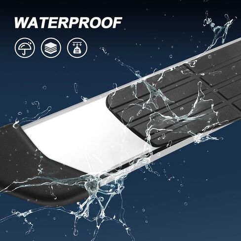 6.5" Chevy Silverado Running Boards Compatible with 2019-2025 Silverado/Sierra 1500 | 2020-2025 Silverado/Sierra 2500 3500 Crew Cab (4 Full Size Door) Step Bars Side Steps Come with 8 Brackes. in Kuwait