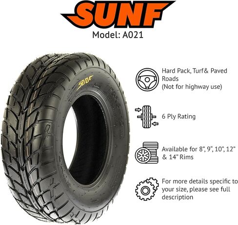 Sunf 25x8-12 25x10-12 Hardpack Race Sport ATV UTV Tyre 6 PR A021-حزمة in Kuwait