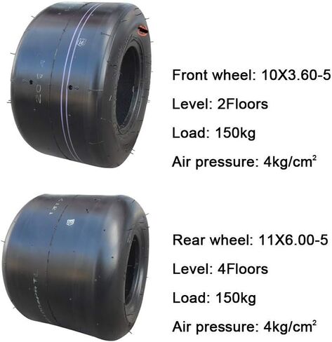 10x3.60-5/11 × 6.00-5 5 بوصة الإطارات المقاومة للانفجار المقاومة للانفجار مناسبة لاستبدال الإطارات الأمامية والخلفية من kartssafe والراحة in Kuwait