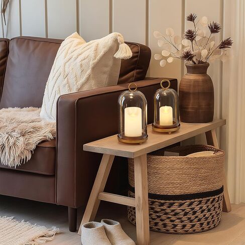 Glass Hurricane Candle Holder Decorative Gold Candle Lantern, Pillar Candlestick Holders Set of 2, Hanging Metal Holder Modern Table Centerpieces, Antique Brass in Kuwait