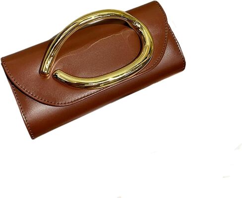 حقيبة القابض اليدوية حقيبة يد مسائية مع محفظة جلدية مقبض معدني in Saudi Arabia