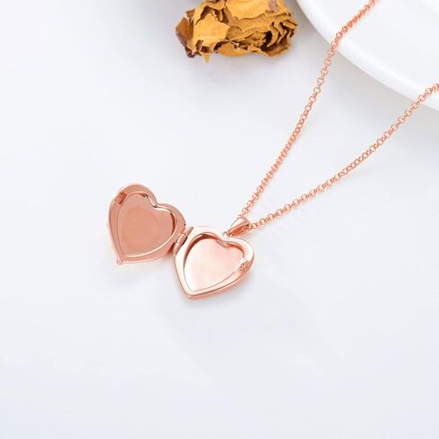 SOULMEET 10K 14K 18K Solid Gold Personalized Sunflower/Starburst/Cross/Rose/Lotus/Butterfly/Turtle/Celtic/Bee Heart Locket Necklace That Holds Picture Gift Choice in Kuwait