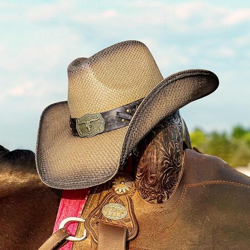 Straw Cowboy Hat for Women and Men – Western Sun Hat for Country Concert, Rodeo and Cowgirl Outfits in Saudi Arabia