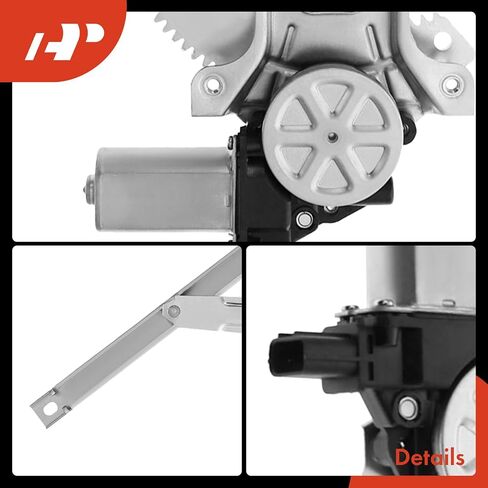 A-Premium Electric Power Window Regulator with Motor Compatible with Honda CRZ 2011-2016, Front Left Driver Side in Saudi Arabia