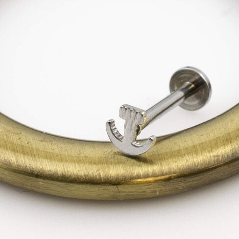 Internally Threaded Labret Jewelry with Anchor Design 16g in Saudi Arabia