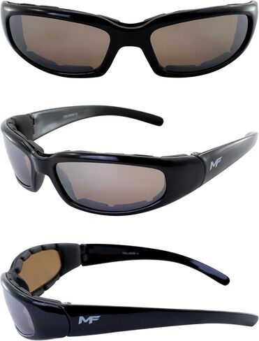 MotoFrames MF Chill Padded Motorcycle Sunglasses Black Frame w/Driving Mirror Lens in Saudi Arabia