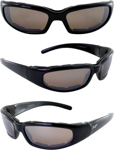 MotoFrames MF Chill Padded Motorcycle Sunglasses Black Frame w/Driving Mirror Lens in Saudi Arabia