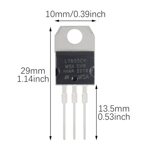 RLECS 30PCS L7805CV Positive Voltage Regulator Metal Electronic Component Stabilizer 1.5A Output Current for Power Adapter and Instrumentation in Saudi Arabia