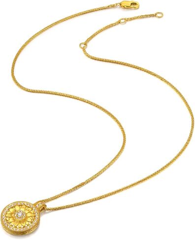 CHOW SANG SANG 999 24K Solid Gold Cultural Blessings Diamond Lotus Necklace for Women Size 47cm 95723N in Saudi Arabia