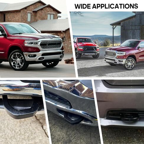 خطافات السحب الأمامية لليسار واليمين مع حواف ممتصة للصدمات، أجهزة بديلة باللون الأسود مناسبة لدودج رام 1500 مع محرك 3.6 لتر 5.7 لتر 2019 2020 2021 2022 2023 يستبدل 82215268AB 82215268AB 68272945AB in Kuwait