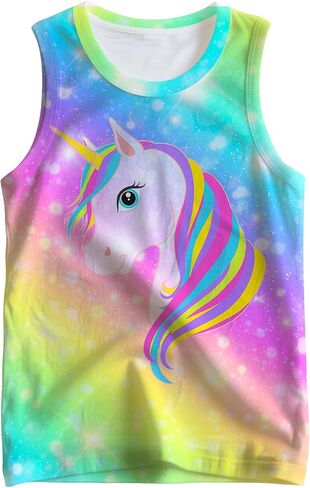 Kids Tie Dye Tank Tops Shirt for 5-14 Years Boys Girls Sleeveless Undershirt in Kuwait
