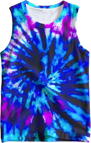 Kids Tie Dye Tank Tops Shirt for 5-14 Years Boys Girls Sleeveless Undershirt in Kuwait