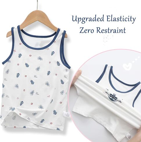 2-10 Years Boys Vest Kids Tank Tops Cotton Shirt Sleeveless Soft Breathable Toddler Children Undershirts 4 Pack in Kuwait