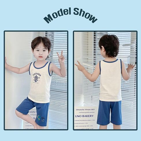 2-10 Years Boys Vest Kids Tank Tops Cotton Shirt Sleeveless Soft Breathable Toddler Children Undershirts 4 Pack in Kuwait