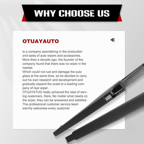 OTUAYAUTO Rear Windshield Wiper Replacement for 2011-2022 Dodge Durango, Back Wiper Blade Arm Cover Kits Accessories Assembly for Rear Window in Kuwait