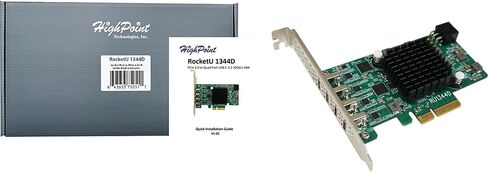 بطاقة تحكم هاي بوينت تكنولوجيز 4 منافذ USB-A 3.2 بسرعة 10 جيجابايت/ثانية RocketU 1344A in Kuwait