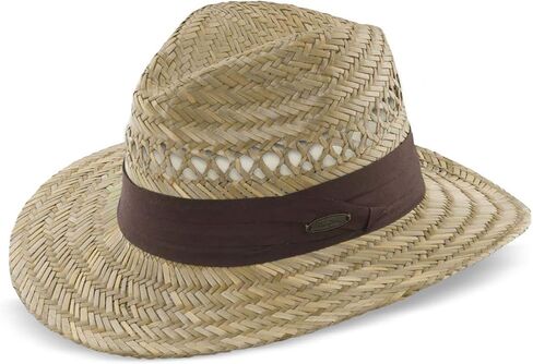 Panama Jack Safari Straw Hat - Lightweight, 3" Big Brim, Inner Elastic Sweatband, 3-Pleat Ribbon Hat Band in Saudi Arabia