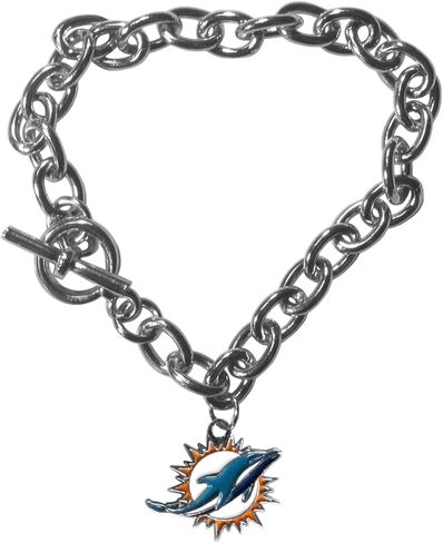 NFL Siskiyou Sports Womens Cincinnati Bengals Charm Chain Bracelet One Size Team Color in Saudi Arabia