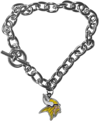 NFL Siskiyou Sports Womens Cincinnati Bengals Charm Chain Bracelet One Size Team Color in Saudi Arabia