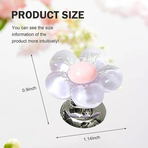 Car One-Touch Start Button, Flower Engine Start Stop Button Joystick Covers, Cute Automotive Interior Decoration Accessories, Suitable for Women Girl with Long Nails (Purple) in Saudi Arabia