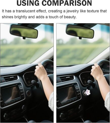 Car One-Touch Start Button, Flower Engine Start Stop Button Joystick Covers, Cute Automotive Interior Decoration Accessories, Suitable for Women Girl with Long Nails (Purple) in Saudi Arabia
