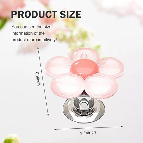 Car One-Touch Start Button, Flower Engine Start Stop Button Joystick Covers, Cute Automotive Interior Decoration Accessories, Suitable for Women Girl with Long Nails (Purple) in Saudi Arabia
