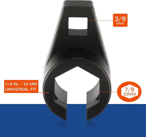 5 PCS مقبس مستشعر الأكسجين ، 1/2 "و 3/8" محرك 7/8 "مقبس التبديل العالمي 22 مم ، مآخذ مآخذ مفوضية مفتاح التسلل in Kuwait