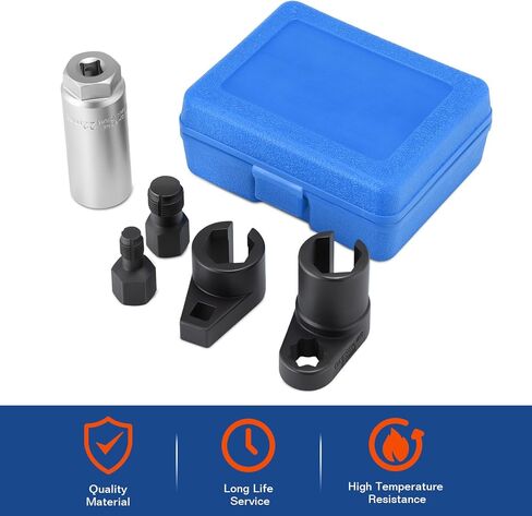 5 PCS مقبس مستشعر الأكسجين ، 1/2 "و 3/8" محرك 7/8 "مقبس التبديل العالمي 22 مم ، مآخذ مآخذ مفوضية مفتاح التسلل in Kuwait