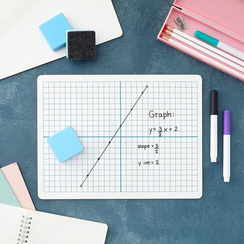 مجموعة من 12 لوحة بيضاء لطاقم الموسيقى من برايت كرييشنز مع ممحاة، وألواح كمبيوتر محمولة قابلة للمسح الجاف (9 × 12 بوصة) in Kuwait