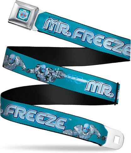 DC Comics Belt, Seatbelt Buckle, DC Batman Villain Mr Freeze Poses Title Logo in Saudi Arabia