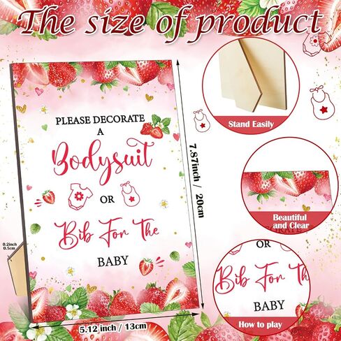 Panitay 100 Pcs Baby Bib Bodysuit Baby Shower Set Baby Shower Game Sign Baby Feeder Bib Newborn Bodysuit Fabric Marker in Saudi Arabia