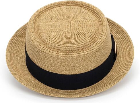 النساء الرجال الصيف القش جديلة لحم الخنزير فطيرة قبعة كلاسيكية قصيرة حافة قبعة الشاطئ ديربي فيدورا قبعة الشمس in Kuwait