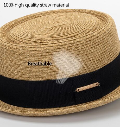 النساء الرجال الصيف القش جديلة لحم الخنزير فطيرة قبعة كلاسيكية قصيرة حافة قبعة الشاطئ ديربي فيدورا قبعة الشمس in Kuwait