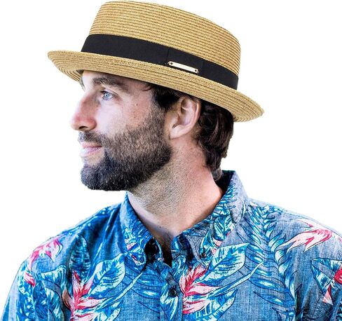 النساء الرجال الصيف القش جديلة لحم الخنزير فطيرة قبعة كلاسيكية قصيرة حافة قبعة الشاطئ ديربي فيدورا قبعة الشمس in Kuwait