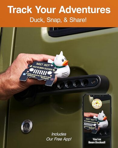 Jeep Ducks for Ducking Refill Kit- 75 Piece kit Including 25 Rubber Ducks, 25 Jeep Ducking Cards & 25 Rubber Bands Plus Official Duck Duck Jeep Mobile App - Happy Duckers in Saudi Arabia