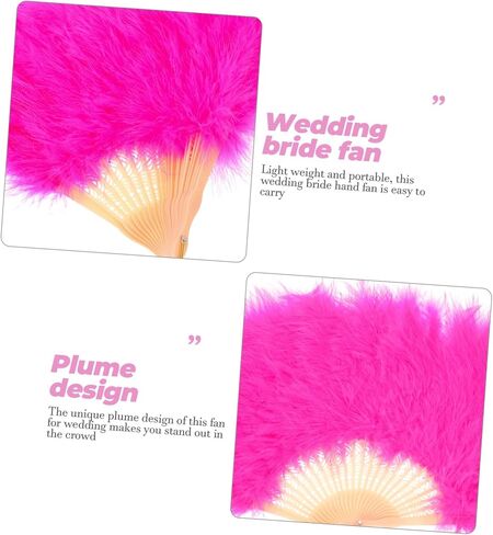 Gleavi Wedding Bride Fan Alegant Lightweight Lightheld Decorative Plume Fan for Bridal Events Stage Evage Firms Firm in Saudi Arabia