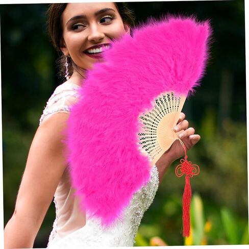 Gleavi Wedding Bride Fan Alegant Lightweight Lightheld Decorative Plume Fan for Bridal Events Stage Evage Firms Firm in Saudi Arabia