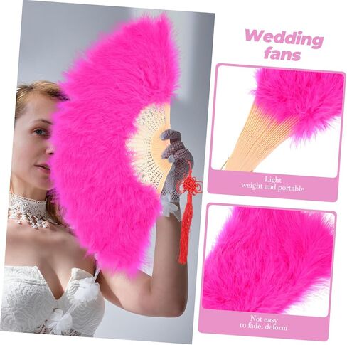 Gleavi Wedding Bride Fan Alegant Lightweight Lightheld Decorative Plume Fan for Bridal Events Stage Evage Firms Firm in Saudi Arabia