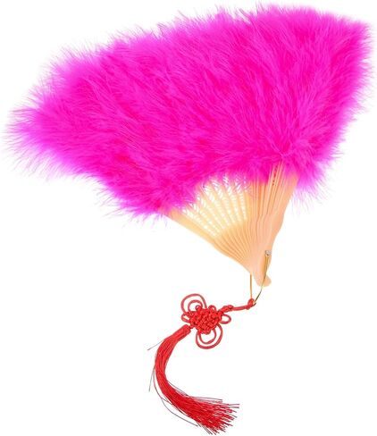 Cabilock Wedding Bride Plume Fan Decorative Handheld Fan for Bridal Shower Parties and Stage Performances Unique for Guests Lightweight and Portable Deep in Saudi Arabia