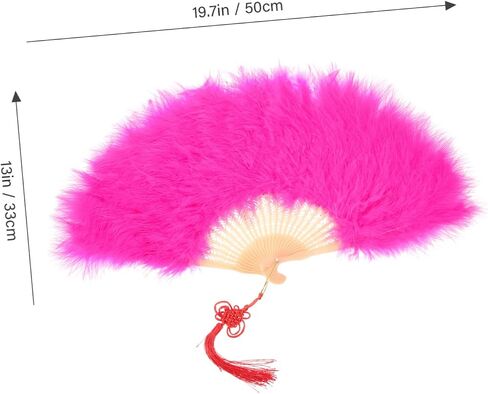 Cabilock Wedding Bride Plume Fan Decorative Handheld Fan for Bridal Shower Parties and Stage Performances Unique for Guests Lightweight and Portable Deep in Saudi Arabia