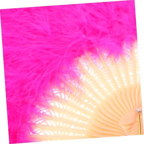 Cabilock Wedding Bride Plume Fan Decorative Handheld Fan for Bridal Shower Parties and Stage Performances Unique for Guests Lightweight and Portable Deep in Saudi Arabia