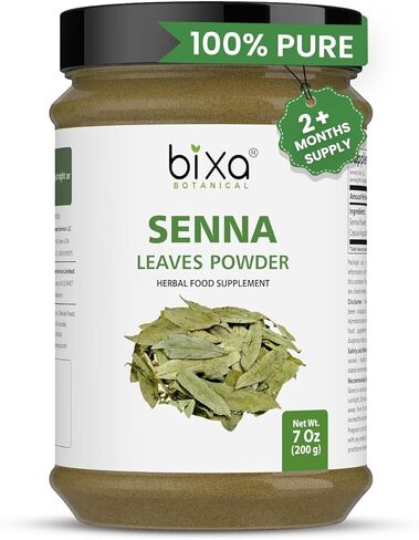 bixa مستخلص جاف من السينا الهندي النباتي (كاسيا أنجوستيفوليا) - 20% سينوسايد بواسطة الأشعة فوق البنفسجية | يدعم عملية التليين الآمن وأنسجة المعدة ويقلل من الروائح الكريهة in Kuwait