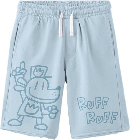 Bioworld Dog Man Puff Ruff Boy's 2-Pack Crew Neck Long Sleeve Sweatshirt & Lounge Shorts Set in Saudi Arabia
