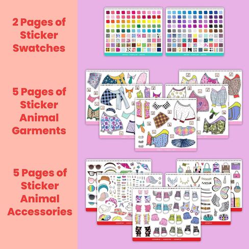 Fashion Angels Interior Design Sticker Stylist - 20 Style Boards with 14 Sticker Sheets - Interior Design Set for Kids - Room Design Kit for Girls - 550+ Aesthetic Room Decor Stickers - Ages 6 and Up in Saudi Arabia
