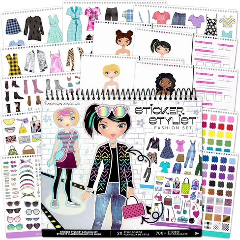Fashion Angels Interior Design Sticker Stylist - 20 Style Boards with 14 Sticker Sheets - Interior Design Set for Kids - Room Design Kit for Girls - 550+ Aesthetic Room Decor Stickers - Ages 6 and Up in Saudi Arabia